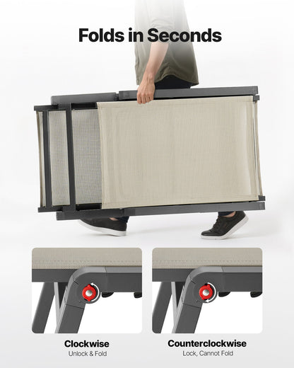 Gartenliege, 181 kg Tragkraft, klappbar, 5 verstellbare Positionen, einfache Montage, robuste Aluminium-Liege für Pool, Strand, Terrasse