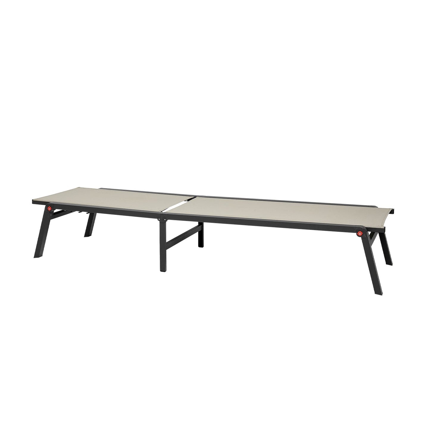 Gartenliege, 181 kg Tragkraft, klappbar, 5 verstellbare Positionen, einfache Montage, robuste Aluminium-Liege für Pool, Strand, Terrasse