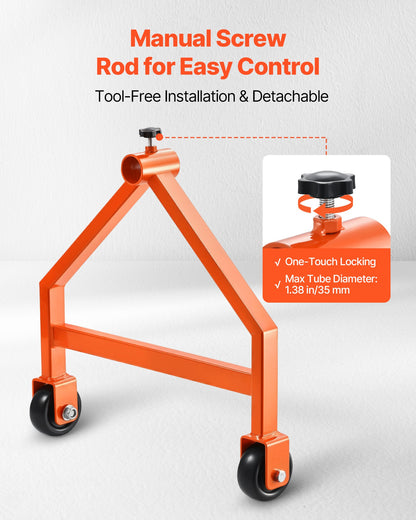 Wire Spool Rack, 100 kg / 220 lbs Load Capacity, Portable Cable Caddy, Moveable Wire Rack with Wheels, Spool Holder, Up to 759mm / 29.9 in Diameter, for Electrical Industrial and Retail Use, Working Efficiency