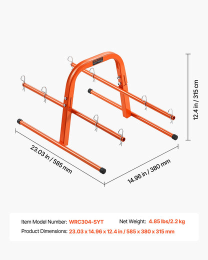 Wire Spool Rack, 45 kg / 100 lbs Capacity, Smart Hand Caddy, Heavy-Duty Steel Wire Dispenser Holder for Up to 8 Spools, MAX 240 mm / 9.45 in Diameter, Easy Lift Design for Electrical Industrial and Retail Use
