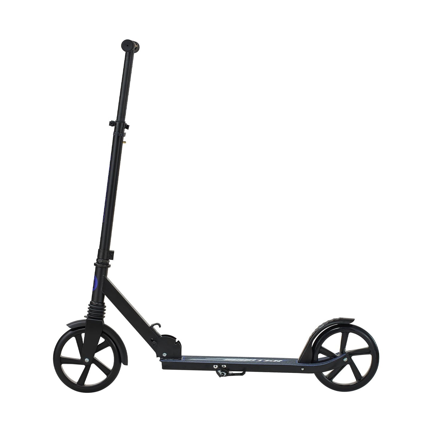 Kick Scooter for Kids Ages 8+, Teens & Adults, 2-Wheel Toddler Scooter with Adjustable Height Handlebar, Wide Anti-Slip Deck, Foldable Lightweight for Boys & Girls up to 99.8 kg, Black + Purple