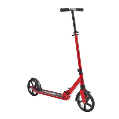 Kick Scooter for Kids Ages 8+, Teens & Adults, 2-Wheel Toddler Scooter with Adjustable Height Handlebar, Wide Anti-Slip Deck, Foldable Lightweight for Boys & Girls up to 99.8 kg, Red + Black