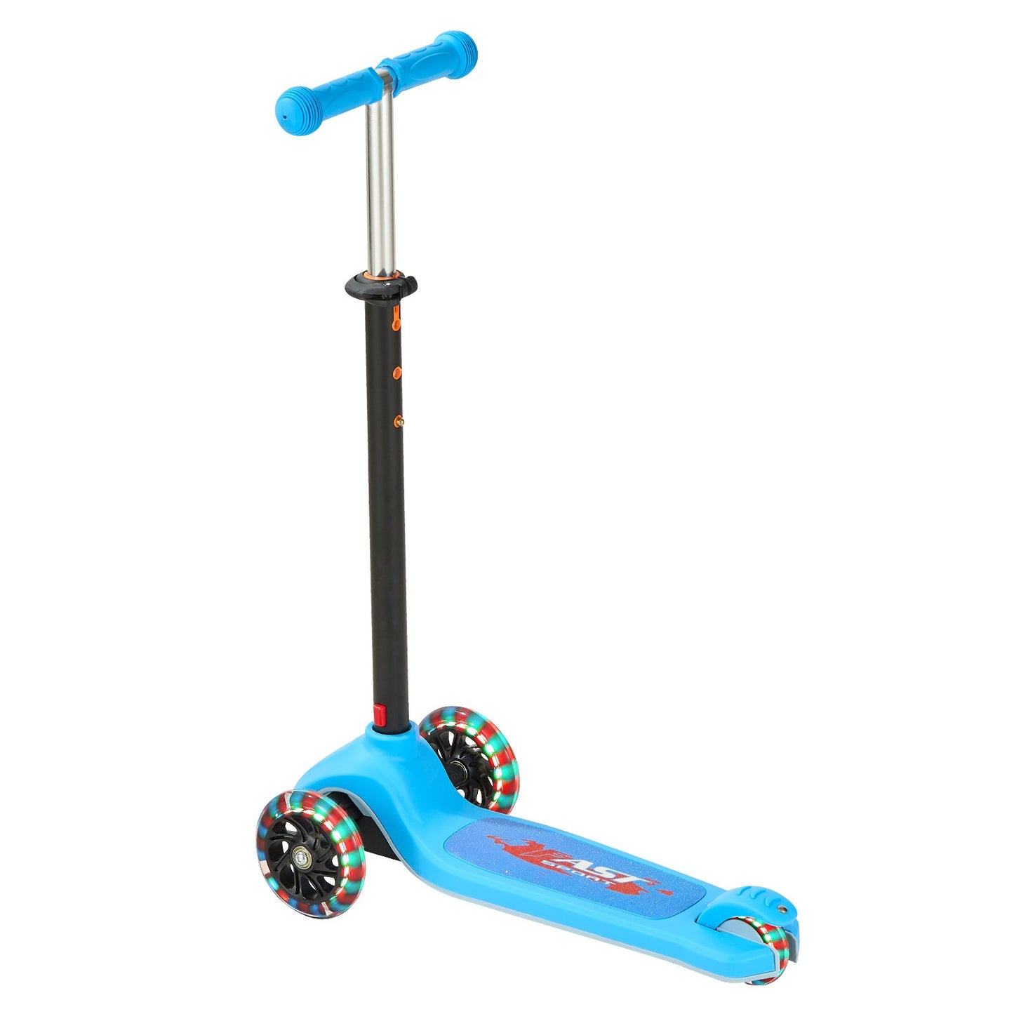 Kick Scooter for Kids Ages 3+, 3-Wheel Toddler Scooter with Light-Up Wheels, Adjustable Height Handlebar, Wide Anti-Slip Deck, Lightweight Aluminum Frame for Boys and Girls up to 74.8 kg, Blue
