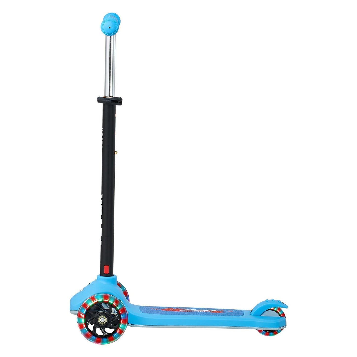 Kick Scooter for Kids Ages 3+, 3-Wheel Toddler Scooter with Light-Up Wheels, Adjustable Height Handlebar, Wide Anti-Slip Deck, Lightweight Aluminum Frame for Boys and Girls up to 74.8 kg, Blue