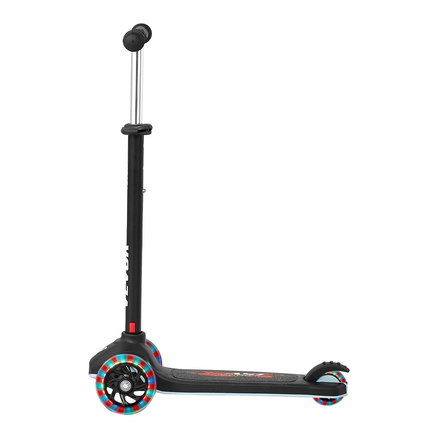 Kick Scooter for Kids Ages 3+, 3-Wheel Toddler Scooter with Light-Up Wheels, Adjustable Height Handlebar, Wide Anti-Slip Deck, Lightweight Aluminum Frame for Boys & Girls up to 74.8 kg, Black
