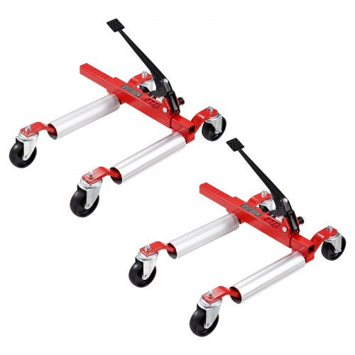 Wheel Dolly, Max Capacity 1500 Lbs Car Dolly, Car Jack Dolly Lifter with 360° Rotatable Wheels, Heavy Duty Vehicle Positioning Ratchet Tire Jack, for Vehicle Car Auto Repair Moving, Set of 2