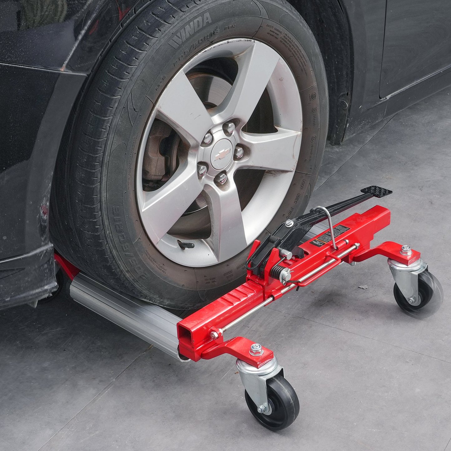 Wheel Dolly, Max Capacity 1500 Lbs Car Dolly, Car Jack Dolly Lifter with 360° Rotatable Wheels, Heavy Duty Vehicle Positioning Ratchet Tire Jack, for Vehicle Car Auto Repair Moving, Set of 2