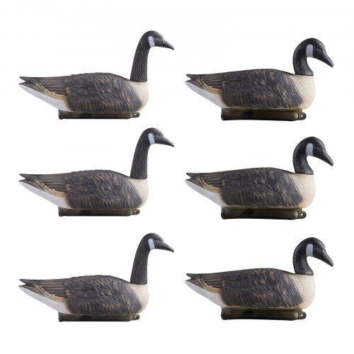 Canada Goose Decoys, Outdoors Goose Decoy for Waterfowl Hunting, Durable Plastic Floaters with Ultra Realistic Paint, for Pool, Pond, Lake, Garden Yard Decoration, Easy to Carry and Use, 6-Pack