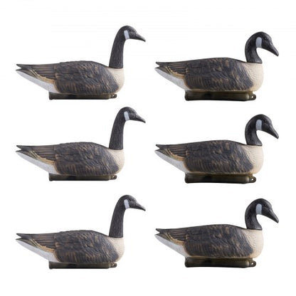 Canada Goose Decoys, Outdoors Goose Decoy for Waterfowl Hunting, Durable Plastic Floaters with Ultra Realistic Paint, for Pool, Pond, Lake, Garden Yard Decoration, Easy to Carry and Use, 6-Pack