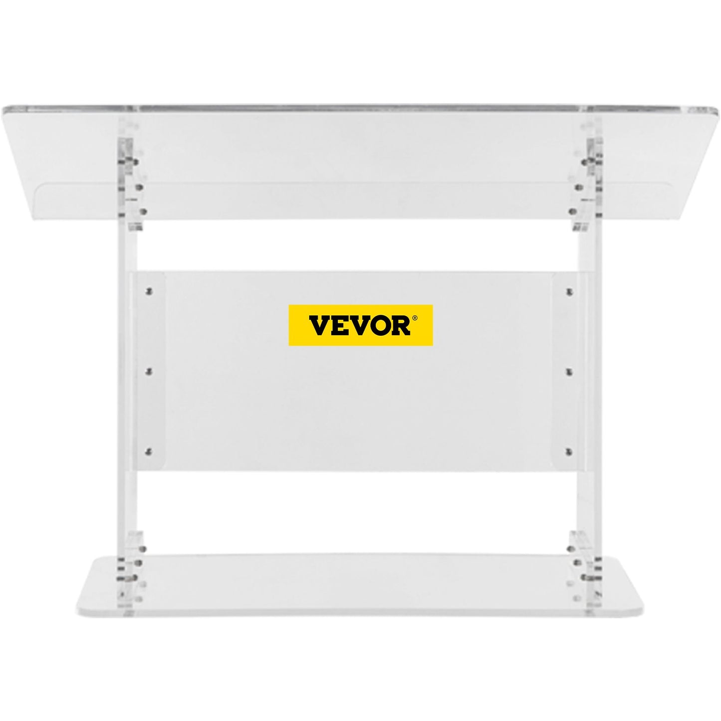 Tabletop Acrylic Podium 19.5" Tall Plexiglass Podium 27"x13.7" Table Acrylic Pulpits for Churches Slanted Surface with Lip for Book Holder Clear Lectern for Lecture Recital Speech & Presentation