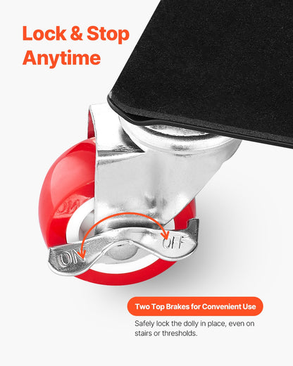 Furniture Dolly, Maximum Load 3474 lbs, Heavy Duty Furniture Movers with 5 360° Rotation Wheels, Carbon Steel Panel, Furniture Lift Slider Tool Set for Appliances, Sofa, Fridge, Washing Machine