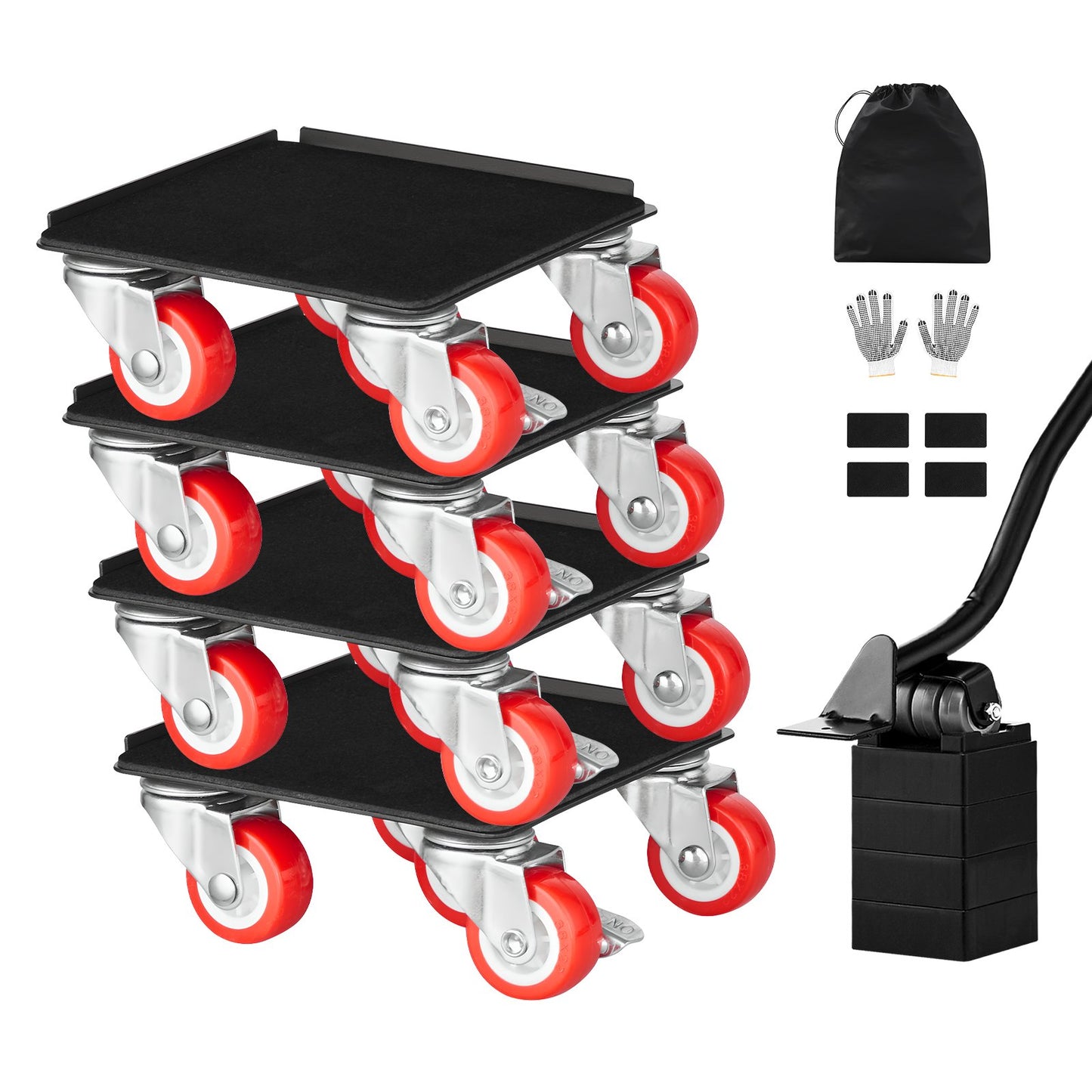 Furniture Dolly, Maximum Load 1200 lbs, Heavy Duty Furniture Movers with 5 360° Rotation Wheels, Carbon Steel Panel, Furniture Lift Slider Tool Set for Appliances, Sofa, Fridge, Washing Machine