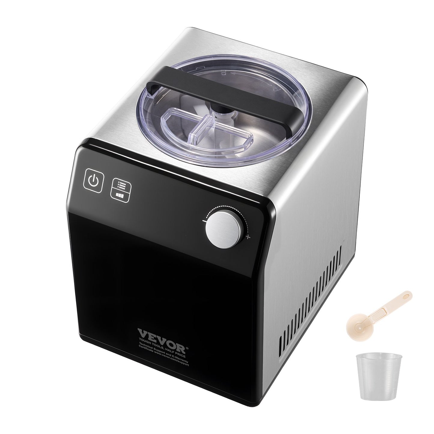1.9 L Automatic Ice Cream Machine Electric Yogurt Gelato Make Black
