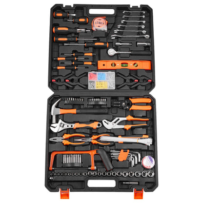Tool Kit, 216 Piece General Household Hand Tool Set, Home Repairing Tool Kit with Portable Tool Storage Case, High-Quality Steel, for Home Maintenance, DIY Projects, and Automotive Repair