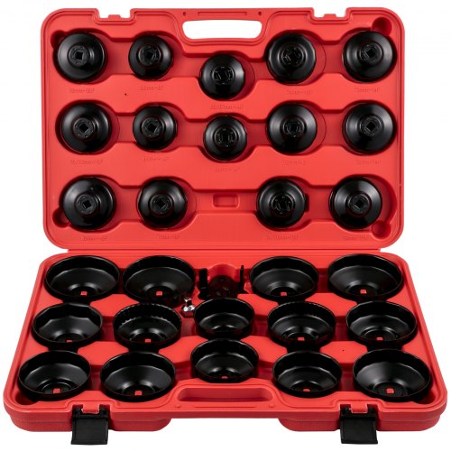 Oil Filter Socket Set, 30 Pcs Oil Filter Wrench Set, Sturdy Steel Oil Filter Socket, 3/8\" Oil Filter Socket, Low Profile Oil Filter Socket Set For Easy Access, Oil Filter Wrench Cap Set