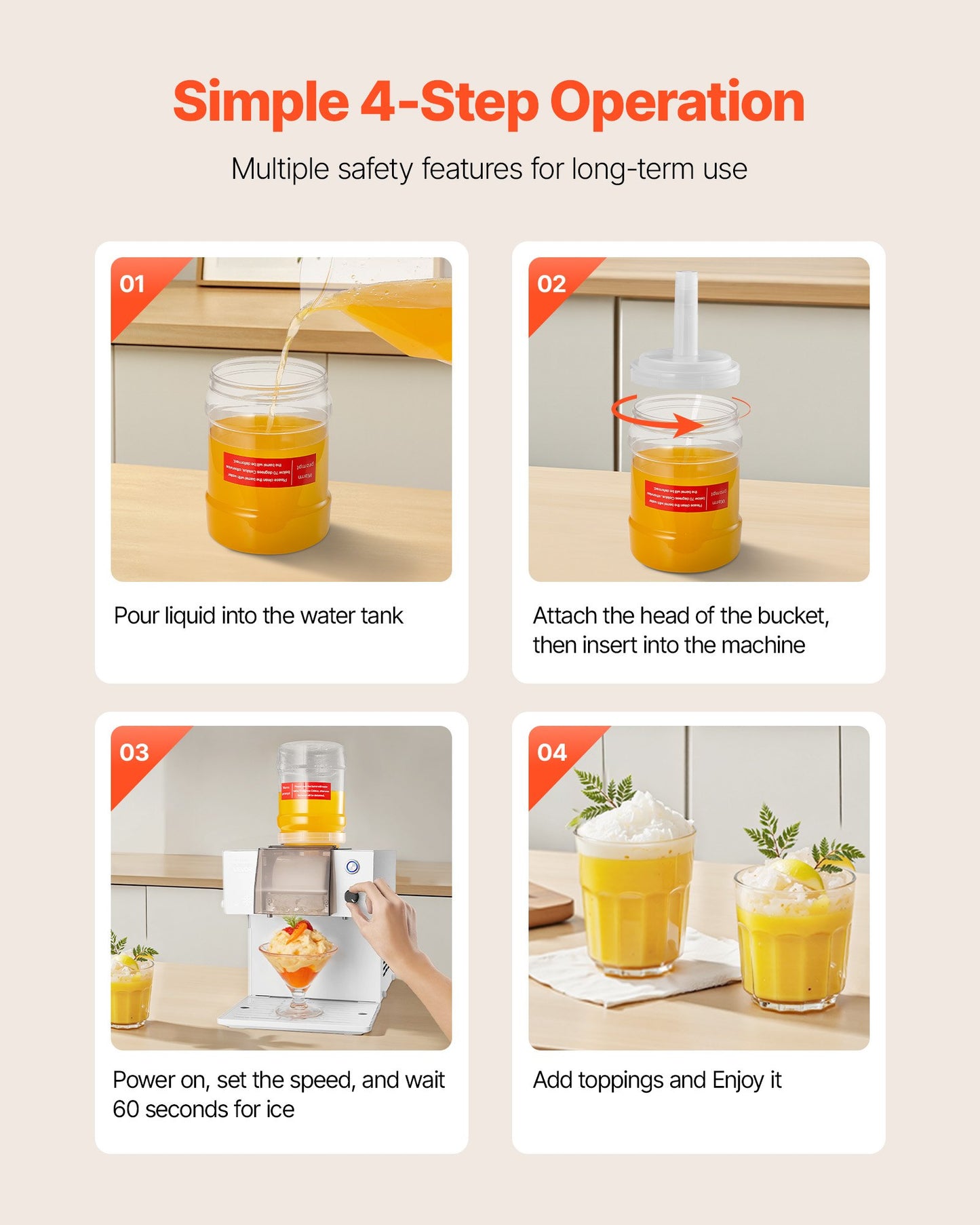 Snowflake Ice Machine, 40KG/24H Snowflake Ice Maker, Ice-Shaver Machine with Stainless Steel Blade, Electric Snow Cone Maker with 1.8L Tank, 90S Fast Pre-Cooling, for Home & Small Gatherings