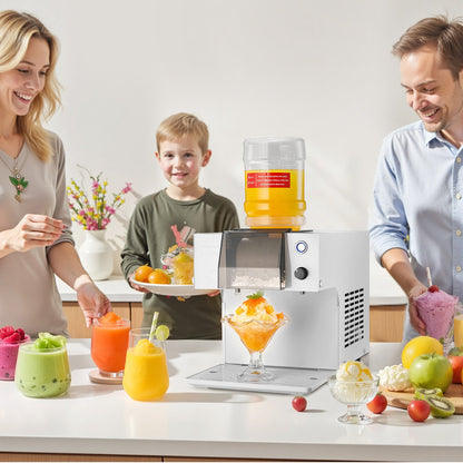 Snowflake Ice Machine, 40KG/24H Snowflake Ice Maker, Ice-Shaver Machine with Stainless Steel Blade, Electric Snow Cone Maker with 1.8L Tank, 90S Fast Pre-Cooling, for Home & Small Gatherings