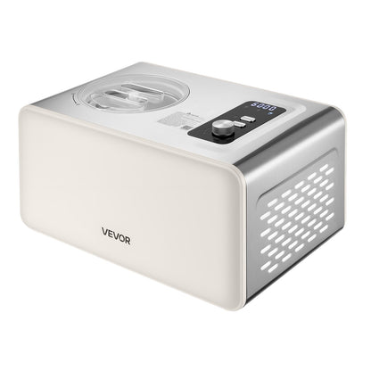 Automatische Eismaschine mit eingebautem Kompressor, 2-Liter-Eismaschine ohne Vorkühlen, elektrische Sorbetmaschine, 3-Modus-Kompressor-Eismaschine für die heimische Küche