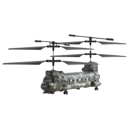 RC Helicopter, 2.4GHz Military Remote Control Helicopter, 3.5 Channel RC Airplane for Kid, 20 Mins Flight Time, One-Key Takeoff/Landing & LED Lights, Flying Plane Toys for Kids Ages 8 and up