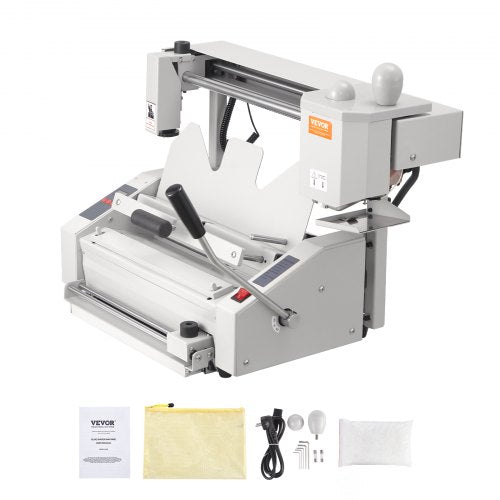 Thermal Binding Machine, 400 Sheets Capacity Hot Glue Binding Machine, Thermal Book Binder 50mm Binding Thickness A3(Short Edge)/A4/A5 Document with Milling Cutter