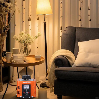 500VA Auto Variable Voltage Transformer, 1.7 Amp, 230V Input 0-300V Output AC Voltage Regulator Power Supply, with 4 Extra Fuses Thermal Control Switch for Home Industrial Office, CE-Certified