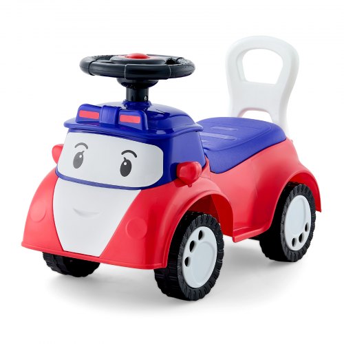 Ride On Toddler Push Car, Push Car for Toddler 19 to 36 Months, Kids Ride On Toy with Music & Under-seat Storage, 25 kg Load Capacity, Foot-to-Floor Walker for Toddlers Boys Girls, Red