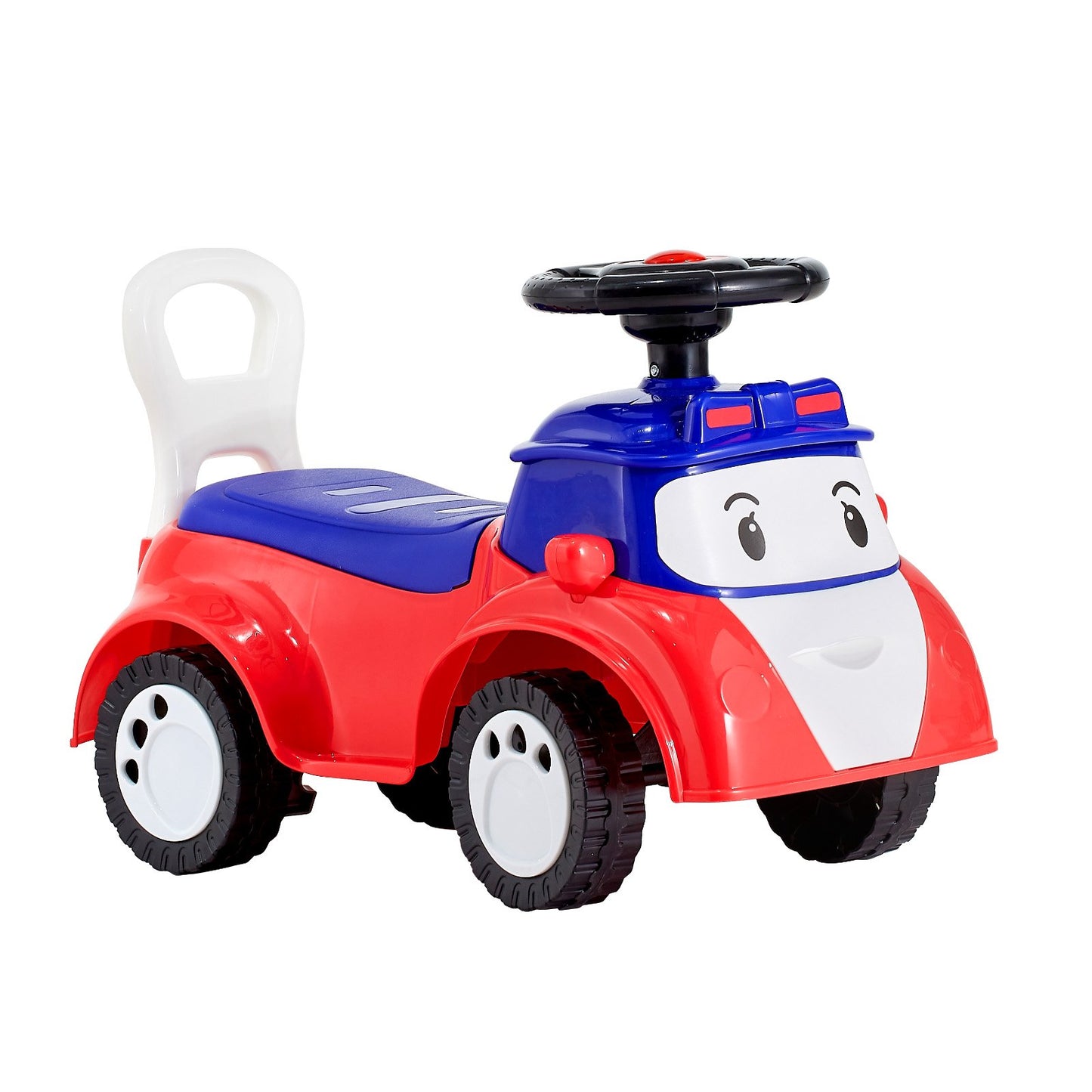 Ride On Toddler Push Car, Push Car for Toddler 19 to 36 Months, Kids Ride On Toy with Music & Under-seat Storage, 25 kg Load Capacity, Foot-to-Floor Walker for Toddlers Boys Girls, Red