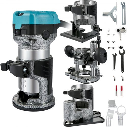 Router Tool, 710W Wood Router, Router for Woodworking with 3 Router Collets, Wood Router Tool with Fixed & Plunge & Tilt & Offset Base, Woodworking Router with Aluminum Shell & Variable Rotating