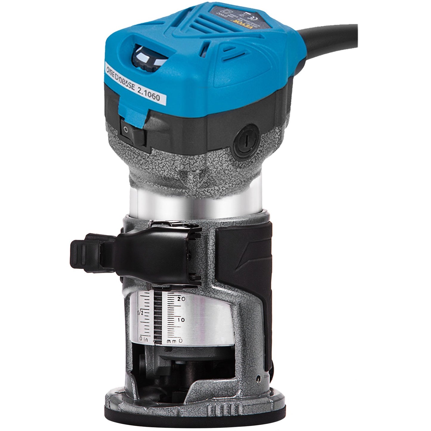 800W Max Torque Variable Speed 30,000RPM Compact Router with Collets 6.4 mm & 9.5 mm 1 x Plunge Base & 1 x Tilt Base 220V