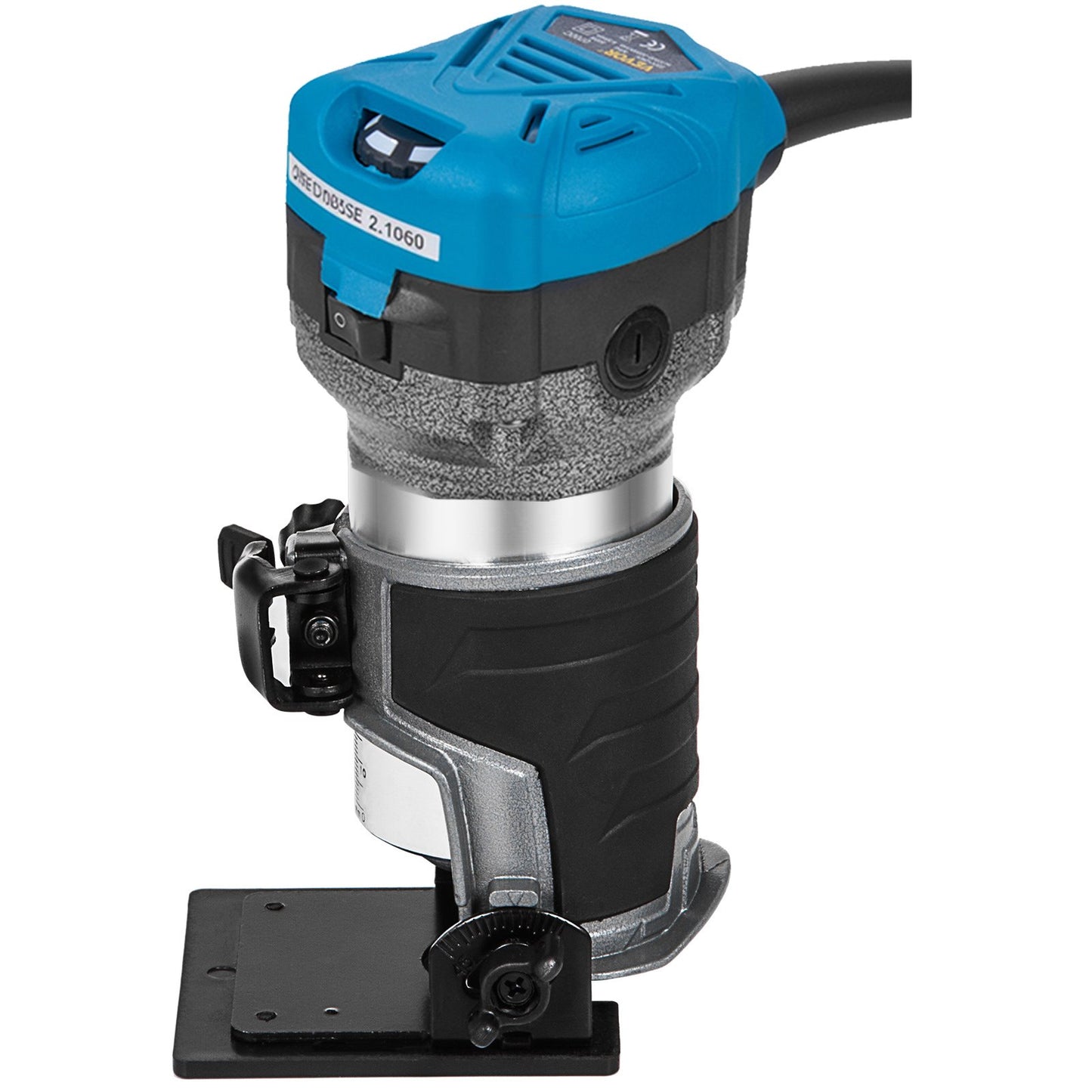 800W Max Torque Variable Speed 30,000RPM Compact Router with Collets 6.4 mm & 9.5 mm 1 x Plunge Base & 1 x Tilt Base 220V