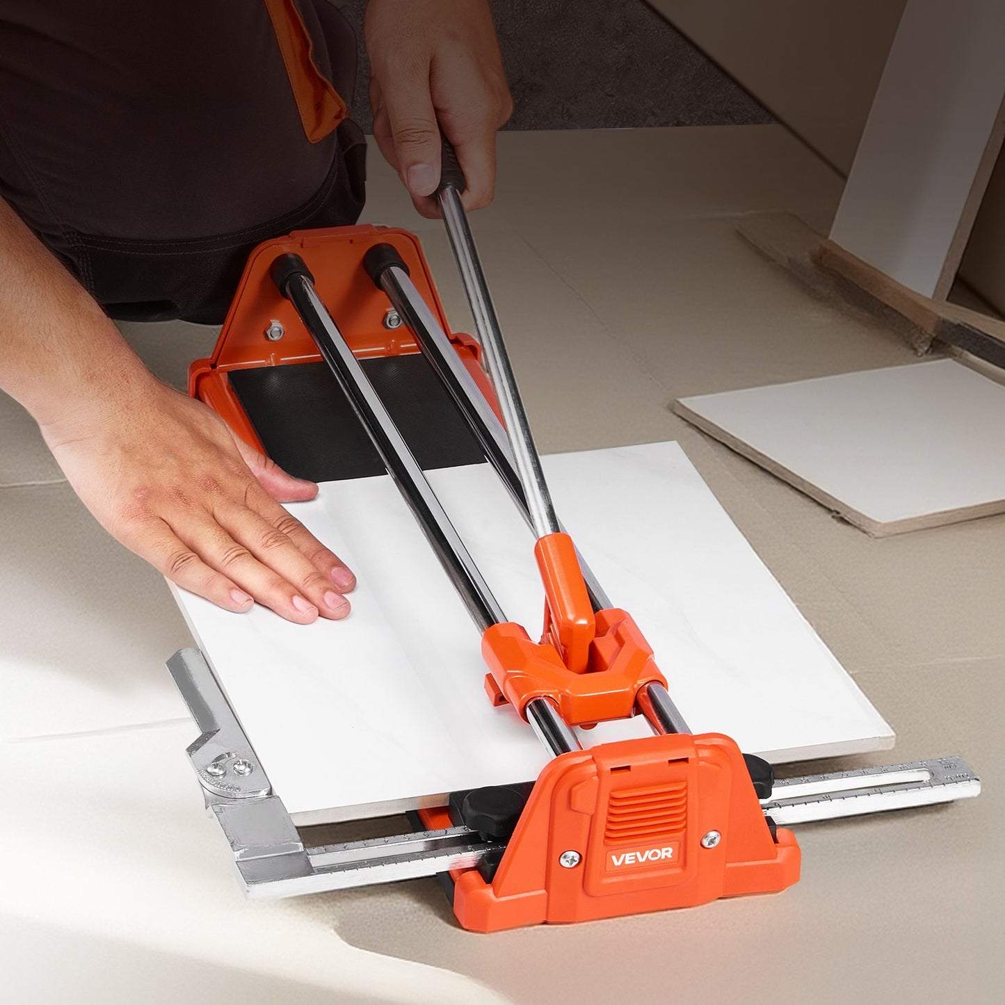 430mm Manual Tile Cutter for Wall & Polished Tiles,Double Rails for Precise Cutting, Tungsten Carbide Wheel,Non-Slip Handle,Anti-Displacement Pressure Rod,Precise Cuts for Pros & Beginners