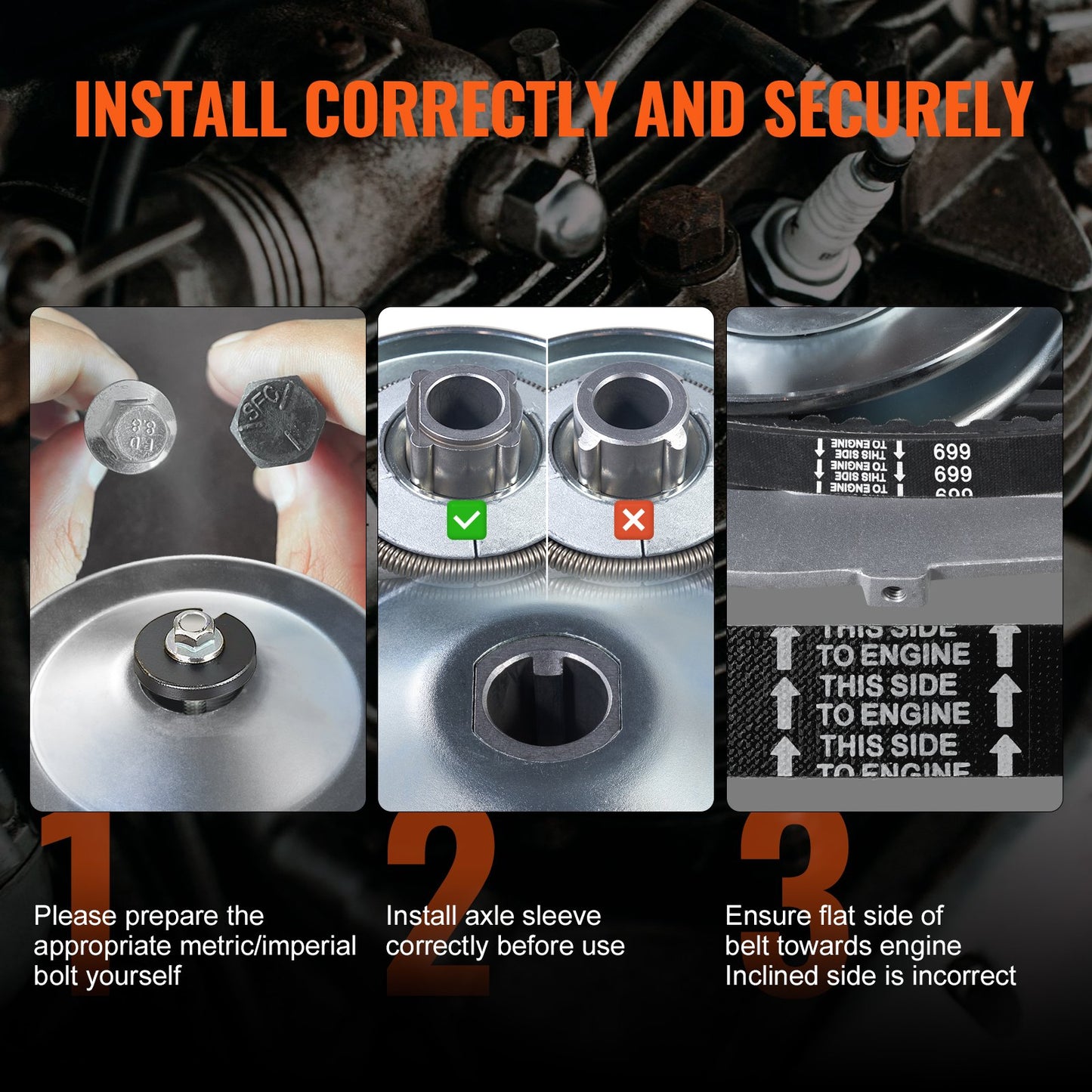 Drive Clutch, 2-8HP Engine, 2000 RPM High-Strength Drive Clutch with Asymmetric Designed Wheels & Robust Rubber Belt, Sturdy & Durable Clutch with Full Accessories, Fit for Various Engines