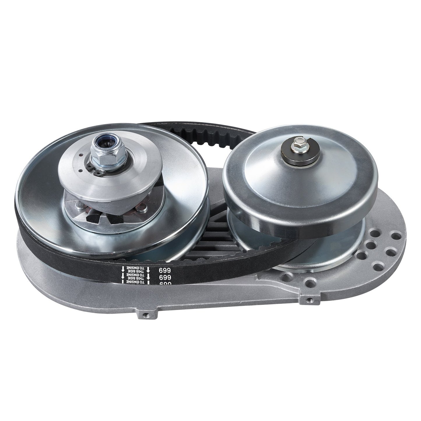 Drive Clutch, 2-8HP Engine, 2000 RPM High-Strength Drive Clutch with Asymmetric Designed Wheels & Robust Rubber Belt, Sturdy & Durable Clutch with Full Accessories, Fit for Various Engines