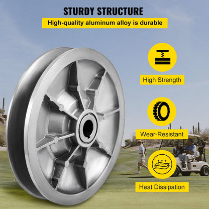 Golf Cart High Torque Driven Clutch for Club Car DS & Precedent 1997 to Up Club Car 4-Cycle Gas Golf Cart Model, Silver