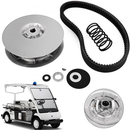 Rear Driven Clutch Kit for Yamaha Gas Golf Cart G2-G22 1985+ Secondary Clutch Driven Kit with Belt JN6-G6201-03 JN6-G6201-04, Silver