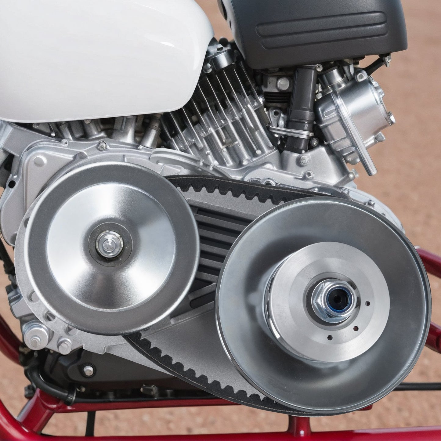 Drive Clutch, 2-8HP Engine, 2000 RPM High-Strength Drive Clutch with Asymmetric Designed Wheels & Robust Rubber Belt, Sturdy & Durable Clutch with Full Accessories, Fit for Various Engines