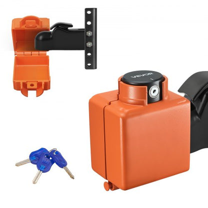 Collar Coupler Lock, Fits 50.6 & 58.6 mm Demco Cast Head Couplers, Trailer Hitch Lock with 3 Keys Secures Security Chains, Rust-resistant, Anti-Theft RV Trailer Locks for RV, Trailer, Boat