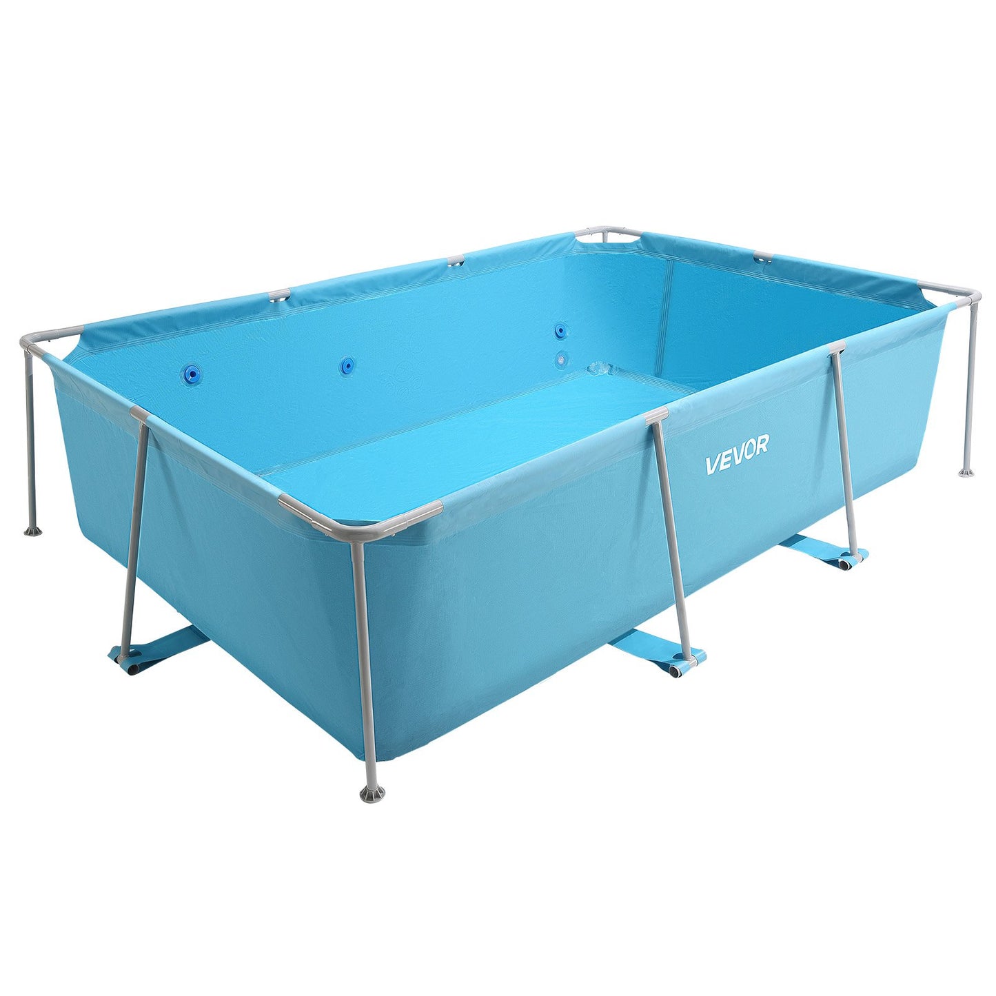 Aufstellpool mit Stahlrahmen, 3 x 2 x 0,762 m, rechteckig, ideal für den Garten, einfach aufzubauen, rostbeständig, 3959,54 l Wasserfassungsvermögen, blau