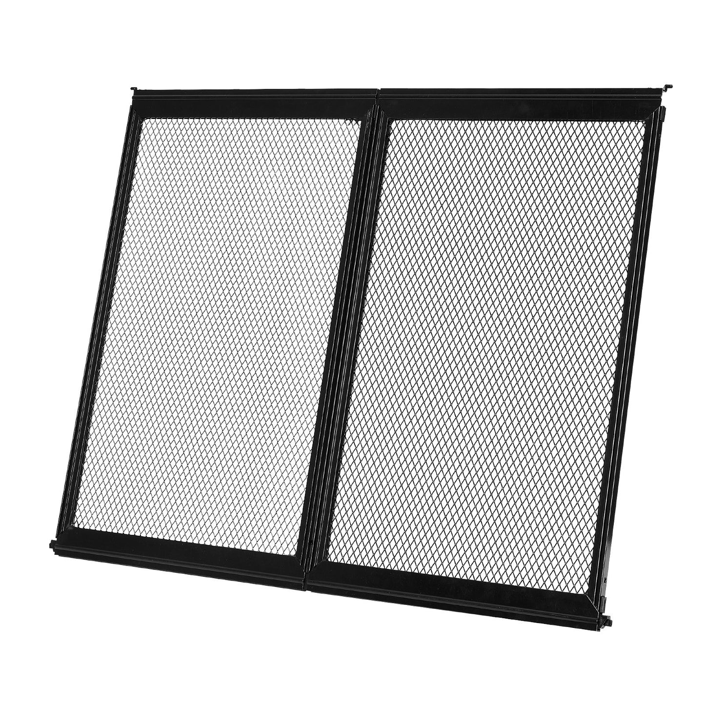 RV Screen Door Protector, 622.3 x 508 mm Door Grille, Easy to Install and Disassemble, Reinforced Breathable Protective Mesh, Aluminum Alloy Camper RV Entry Protector for Pet Protection, Black