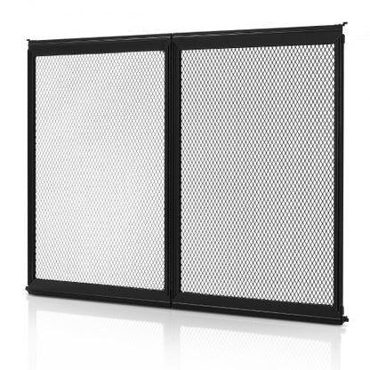 RV Screen Door Protector, 673.1 x 508 mm Door Grille, Easy to Install and Disassemble, Reinforced Breathable Protective Mesh, Aluminum Alloy Camper RV Entry Protector for Pet Protection, Black
