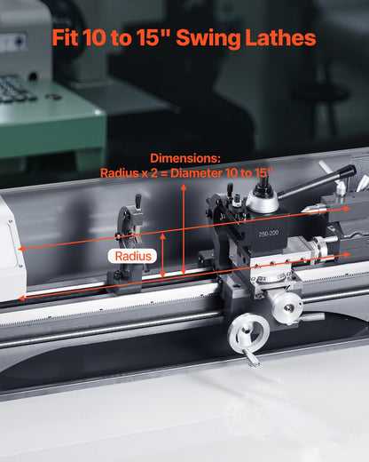 Quick Change Tool Post Set, 6 Pcs, Includes Lathe Tool Holders, Wedge Type Tool Post with Turning Tool Holder Accessories, for Mini Lathe & Metal Lathe 254-381 mm(10"-15") Swing, Durable Steel Material