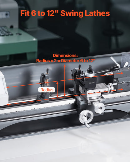 Quick Change Tool Post Set, 6 Pcs, Includes Lathe Tool Holders, Wedge Type Tool Post with Turning Tool Holder Accessories, Fit for Mini Lathe & Metal Lathe 6"-12" Swing, Durable Steel Material