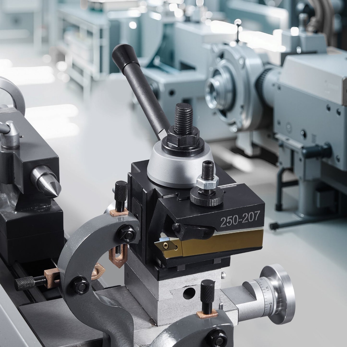 Quick Change Tool Post Set, 8 Pcs, Includes Lathe Tool Holders, Wedge Type Tool Post with Turning Tool Holder Accessories, for Mini Lathe & Metal Lathe 254-381 mm(10"-15") Swing, Durable Steel Material