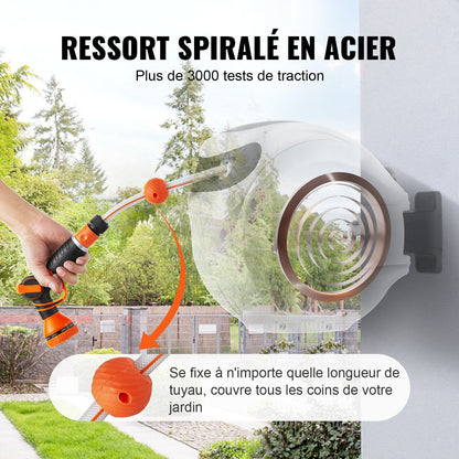 Retractable Hose Reel Water Hose Reel 20m x 1.3cm 180° Swivel Wall-Mounted