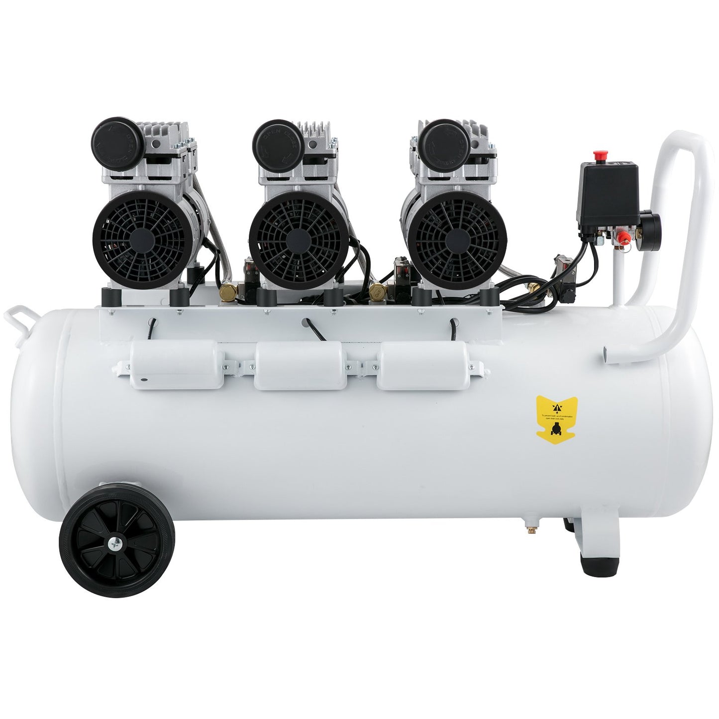 Air Compressor 22Gallon Ultra Quiet Oil-free Air Compressor 80L Tank Silent Air Compressor 2.2KW Oil free Compressor Low noise with Safe Solenoid Valve