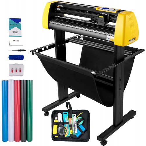 34" Vinyl Cutter/Plotter Sign Cutting Machine Software 3 Blades LCD Screen