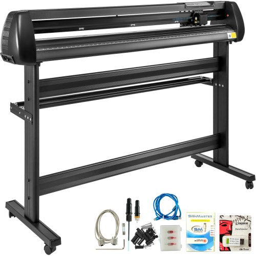 53" Vinyl Cutter Machine Basic Vinyl Plotter Cutter with Stand Plotter Adjustable Force Speed Sign Making