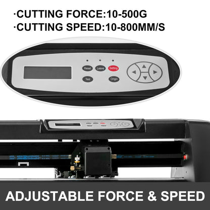 53" Vinyl Cutter Machine Basic Vinyl Plotter Cutter with Stand Plotter Adjustable Force Speed Sign Making