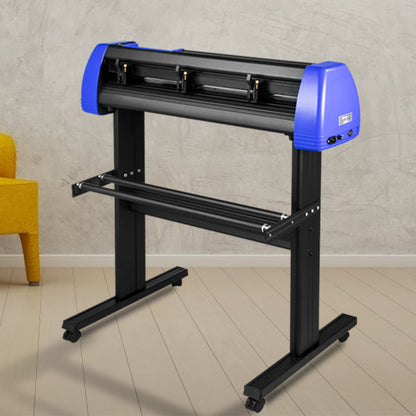 Vinyl Cutter 870mm Vinyl Cutter Machine Maximum Paper Feed 34inch Vinyl Plotter Cutter Machine with Sturdy Floor Stand Adjustable Force and Speed for Sign Making Vinyl Plotter