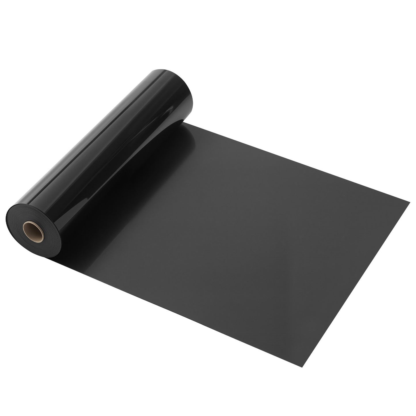 Heat Transfer Vinyl, 304.8 x 15240mm, Glossy Black HTV Iron on Vinyl Roll, Easy to Cut and Weed, Strong Adhesion, Compatible with Cutting Machines, for Various Materials, T-shirts, Pillows, Hats